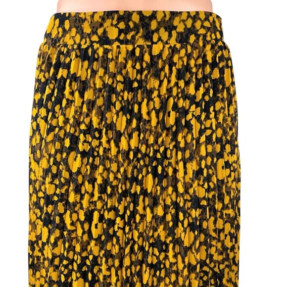 Ba&sh Lamba Pleated Multicolor Printed Chiffon Zipper Maxi A-Line Skirt Size 1 - Picture 4 of 6